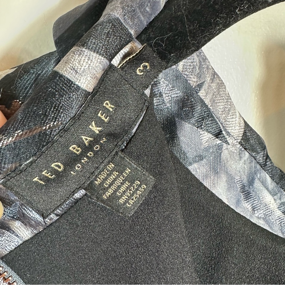 Ted Baker London Sleeveless Zip-Front Dress with Abstract Crystal Print - Picture 7 of 10